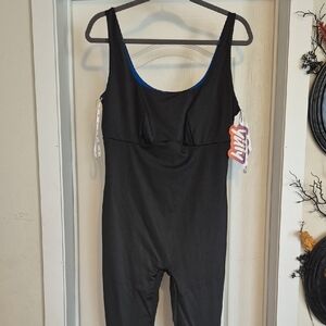 YITTY Black Skinny Jumpsuit with Scoop Neckline